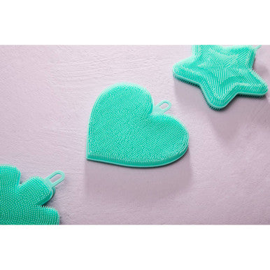 Orsina Mimo Teal Silicone Dish Scrubbers – Non-Scratch Set of 3