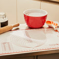 Orsina From Scratch Non-Stick Silicone Baking Mat with Red Trim