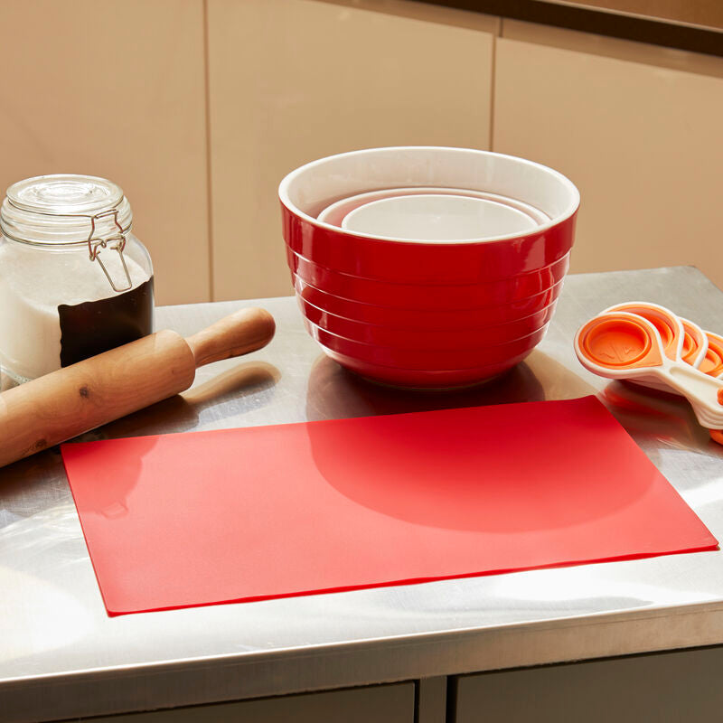 Orsina Red Silicone Baking Mat – Non-Stick Reusable Pastry Liner