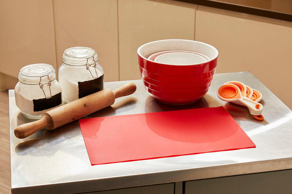 Orsina Red Silicone Baking Mat – Non-Stick Reusable Pastry Liner