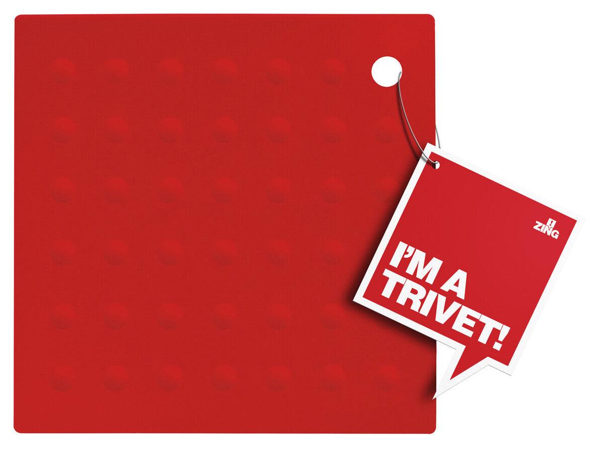 Orsina Zing Red Trivet – Heat-Resistant Non-Slip Silicone Kitchen Pad