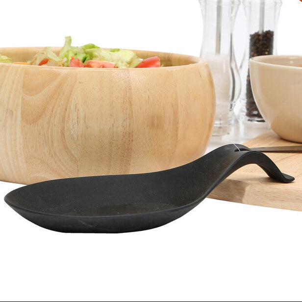 Orsina Silicone Spoon Rest – Heat Resistant Kitchen Utensil Holder, Black