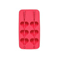 Orsina Heart Shape Ice Cube Tray – Flexible Pink Silicone Mold, 6 Cavity