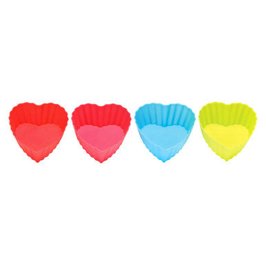 Orsina Heart Silicone Moulds – Set of 4 Non-Stick Baking Trays