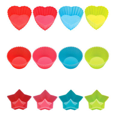Orsina Heart Silicone Moulds – Set of 4 Non-Stick Baking Trays