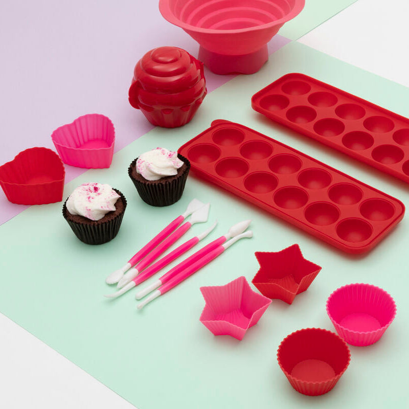 Orsina Heart Silicone Moulds – Set of 4 Non-Stick Baking Trays