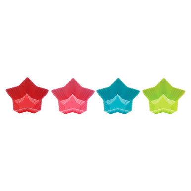 Orsina Non-Stick Star Silicone Moulds – Set of 4 Heat Resistant Trays