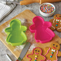 Orsina Gingerbread Ladies Silicone Cake Moulds - 2 Pack, Pink & Green
