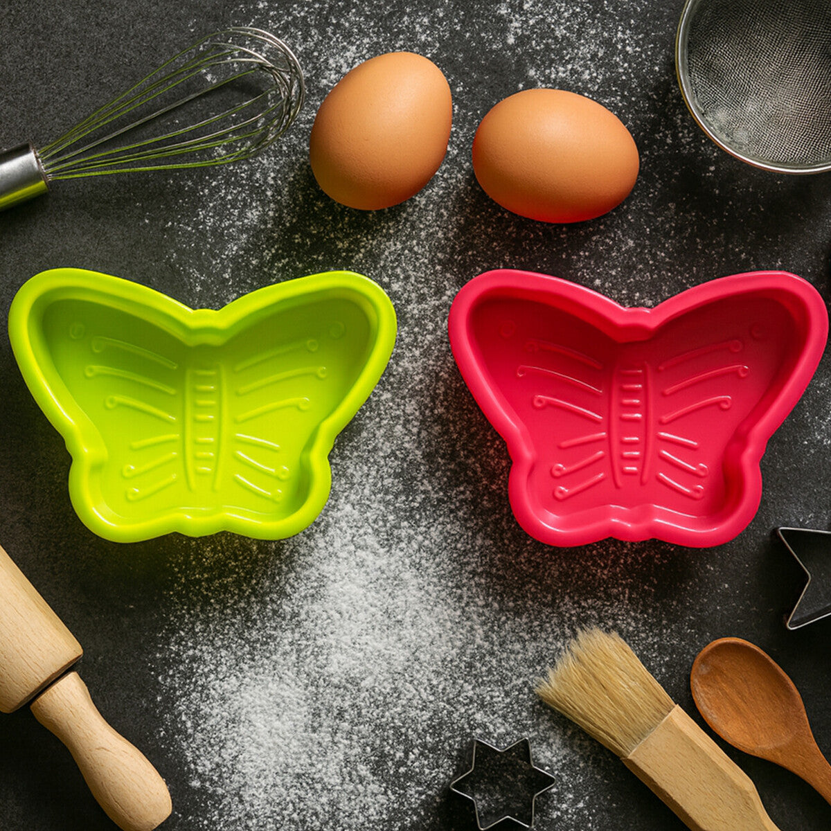 Orsina Butterfly Silicone Cake Moulds – Non-Stick Baking Set of 2