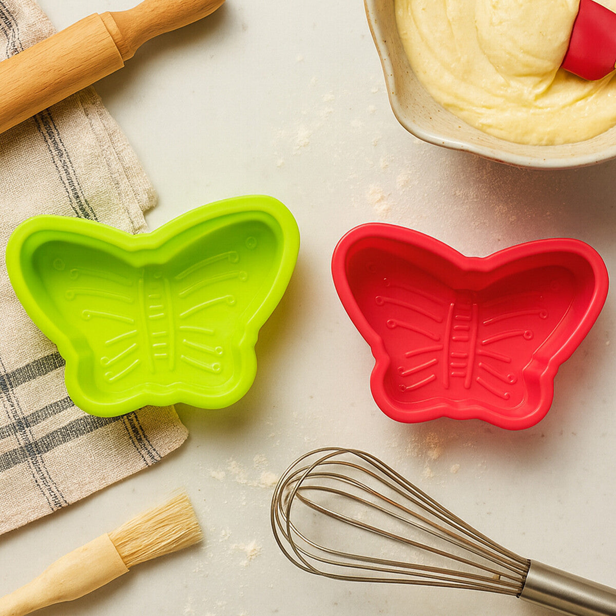 Orsina Butterfly Silicone Cake Moulds – Non-Stick Baking Set of 2
