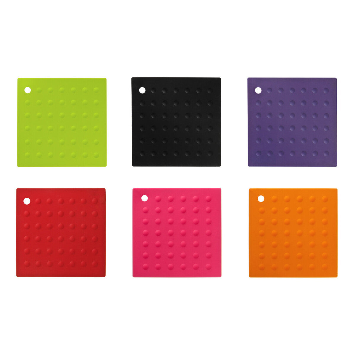Orsina Zing Hot Pink Trivet – Heat-Resistant Square Silicone Mat