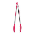Orsina Hot Pink Silicone and Stainless Steel Kitchen Tongs – 12 Inch