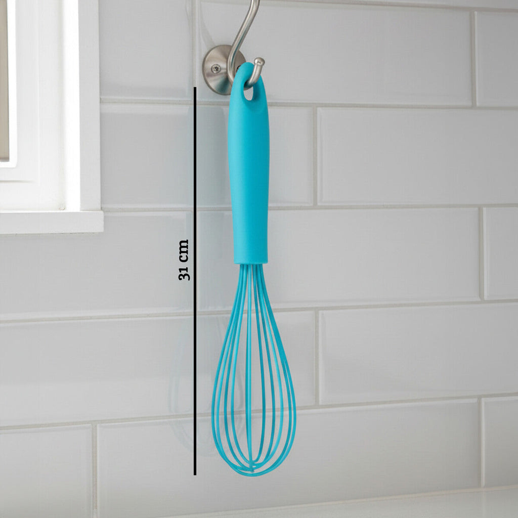 Orsina Zing Blue Silicone Whisk | Nonstick Safe Heat Resistant Tool