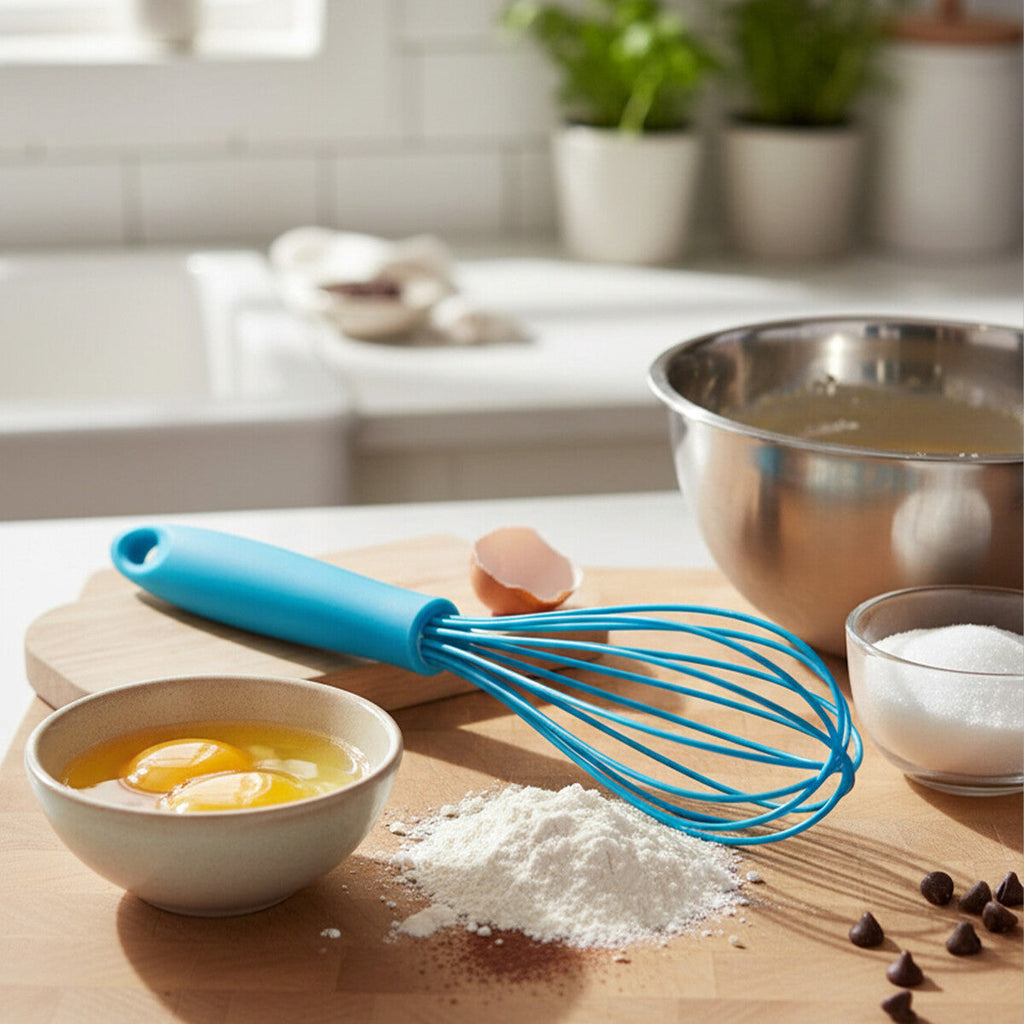 Orsina Zing Blue Silicone Whisk | Nonstick Safe Heat Resistant Tool