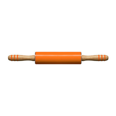 Orsina Silicone Rolling Pin – Non-Stick Orange Pastry & Pizza Tool