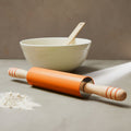 Orsina Silicone Rolling Pin – Non-Stick Orange Pastry & Pizza Tool