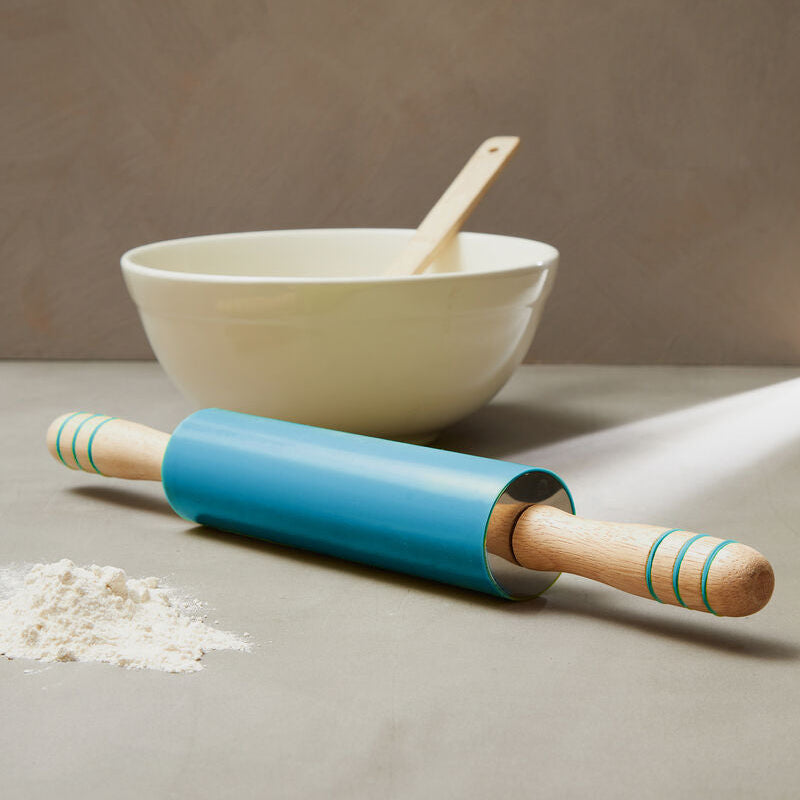 Orsina Silicone Rolling Pin – Non-Stick Blue Pastry Roller for Baking