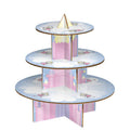 Orsina Fairy Castle 3 Tier Cake Stand | Pink & Blue Cupcake Display