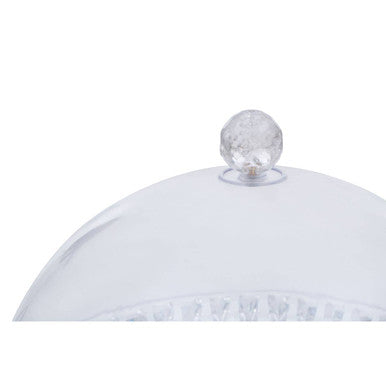 Orsina Faye Clear Acrylic Cake Stand with Dome | Round Pedestal Server