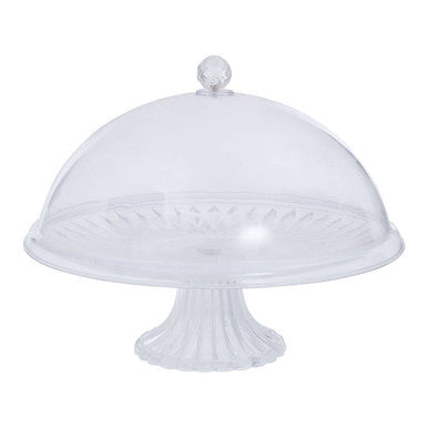 Orsina Faye Clear Acrylic Cake Stand with Dome Lid – Dessert Display