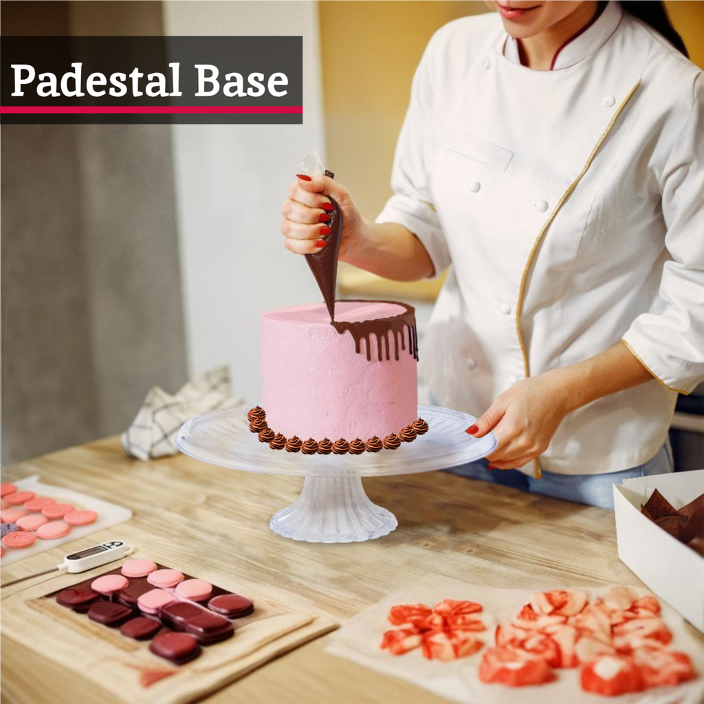 Orsina Faye Clear Acrylic Cake Stand with Dome Lid – Dessert Display