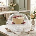 Orsina Faye Clear Acrylic Cake Stand with Dome Lid – Dessert Display