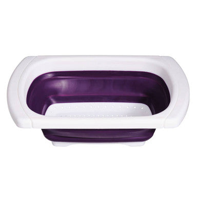 Orsina Zing Purple Over Sink Collapsible Colander – Space Saving Strainer