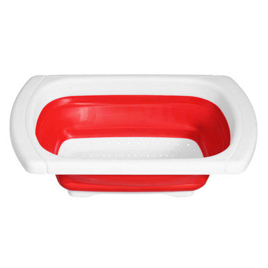 Orsina Collapsible Over Sink Colander – Red Space Saving Strainer