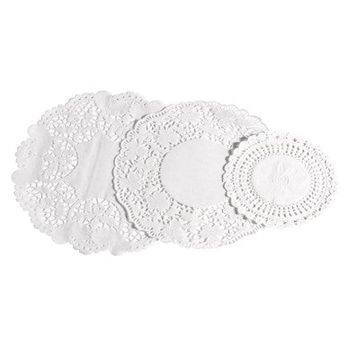 Orsina White Paper Doilies – 30 Piece Lace Style Disposable Tableware