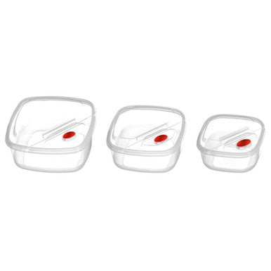 Orsina Kuda Clear Plastic Food Storage Containers - 3 Piece Set