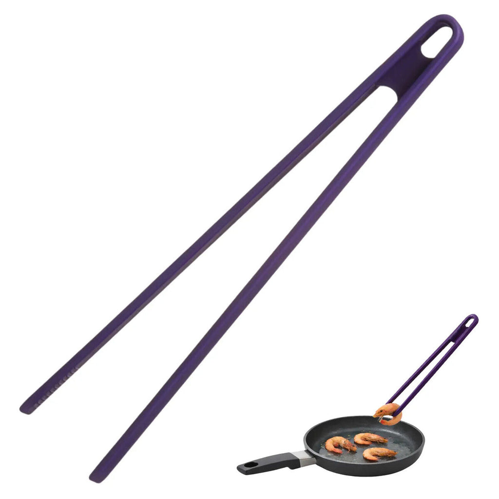 Orsina Zing Purple Silicone Tongs – Heat Resistant Nonstick Kitchen Tool