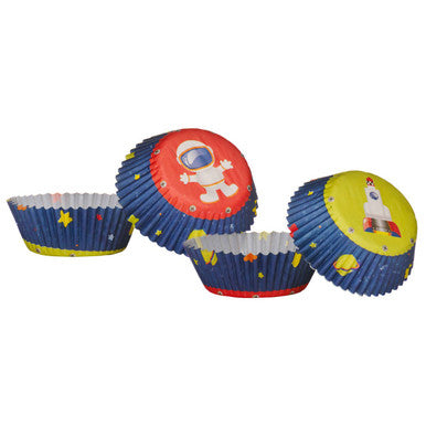 Orsina Rocket Space Cupcake Liners – 60Pcs Greaseproof Baking Cases