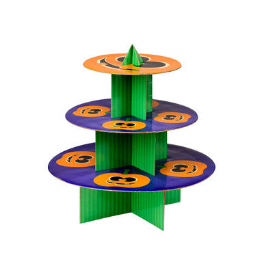 Orsina Halloween Pumpkin 3-Tier Cake Stand | 28 Cupcake Display Holder