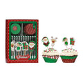 Orsina Christmas Cupcake Cases and Toppers Set – 48 Piece Festive Kit