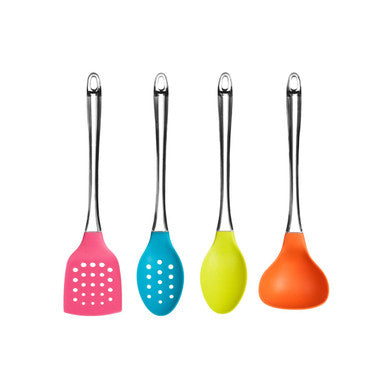 Orsina 4 Piece Colourful Kitchen Utensil Set with Ergonomic Handles