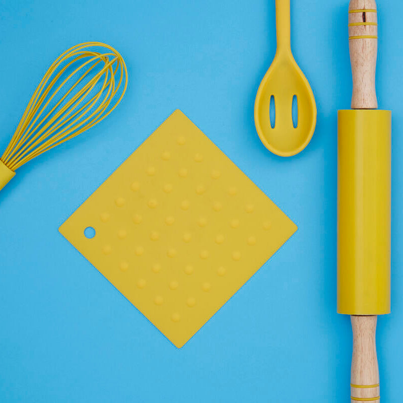 Orsina Zing Yellow Silicone Trivet – Heat Resistant Non-Slip Kitchen Mat