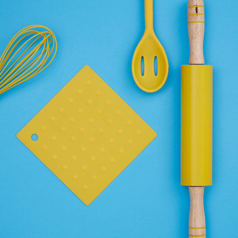 Orsina Zing Yellow Silicone Slotted Spoon | Non-Stick Kitchen Utensil