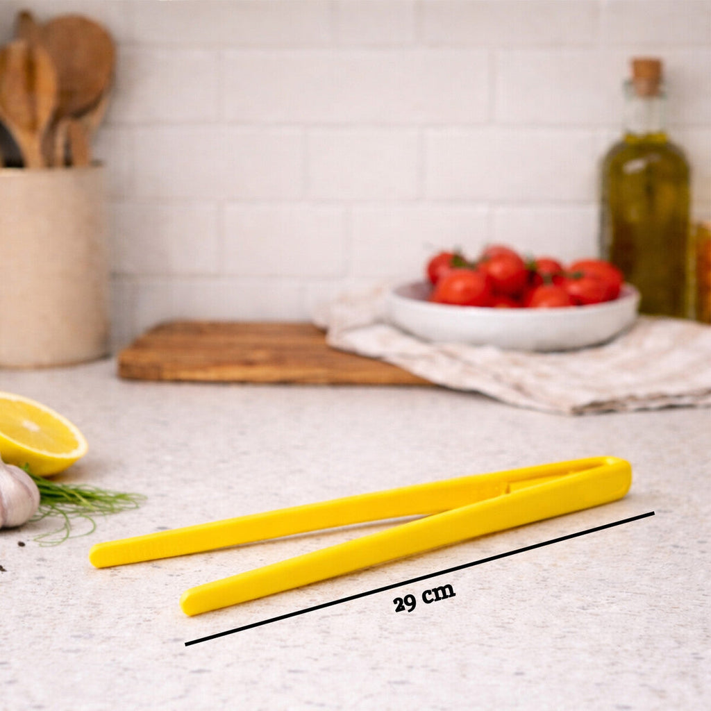 Orsina Zing Silicone Kitchen Tongs – Heat Resistant Yellow Nonstick Safe