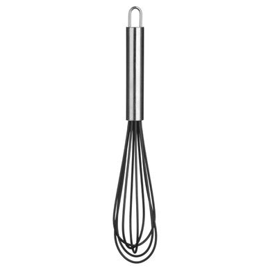 Orsina Zing Silicone Whisk with Stainless Steel Handle – Black