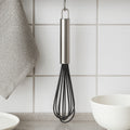 Orsina Zing Silicone Whisk with Stainless Steel Handle – Black