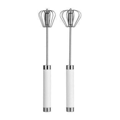 Orsina Zamin Stainless Steel Press & Spin Whisks - Set of 2