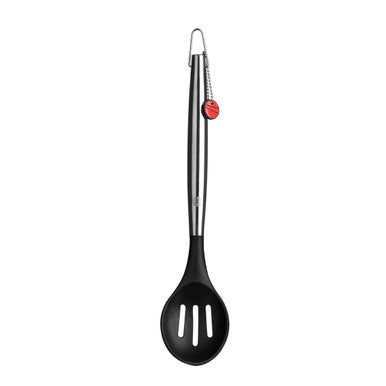 Orsina Tenzo Small Slotted Spoon – Black Silicone & Stainless Steel