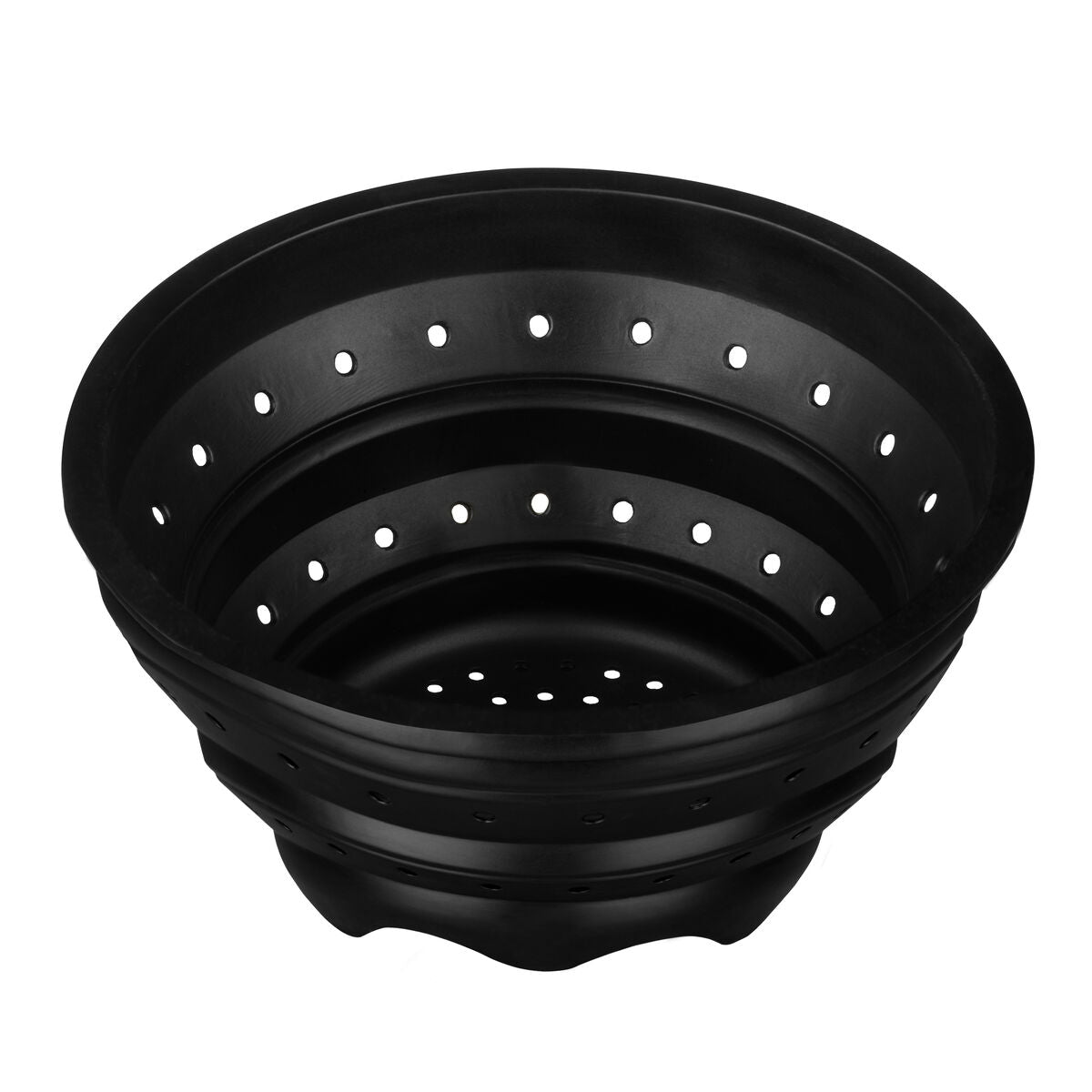 Orsina Collapsible Silicone Colander and Food Steamer – Black