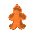 Orsina Gingerbread Man Silicone Cake Mould – Heat Resistant Orange Pan