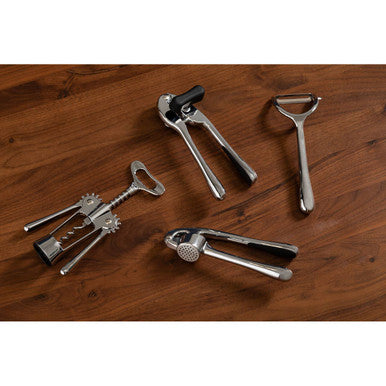 Orsina Paragon 5-Piece Chrome Kitchen Gadget Set with Storage Block