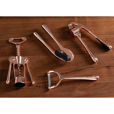 Orsina Paragon 5 Piece Rose Gold Kitchen Gadget Set with Storage Block