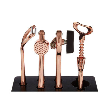 Orsina Paragon 5 Piece Rose Gold Kitchen Gadget Set with Storage Block