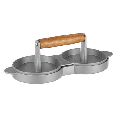 Orsina Non-Stick Double Burger Press with Wooden Handle – Patty Maker