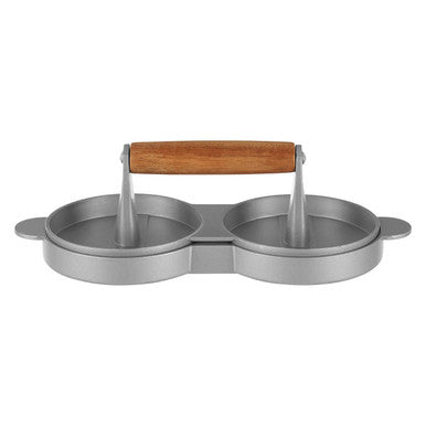 Orsina Non-Stick Double Burger Press with Wooden Handle – Patty Maker