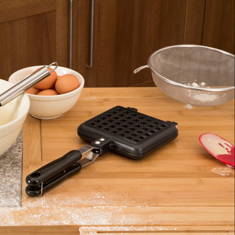 Orsina Rectangular Waffle Maker – Non-Stick Cast Aluminium Stovetop